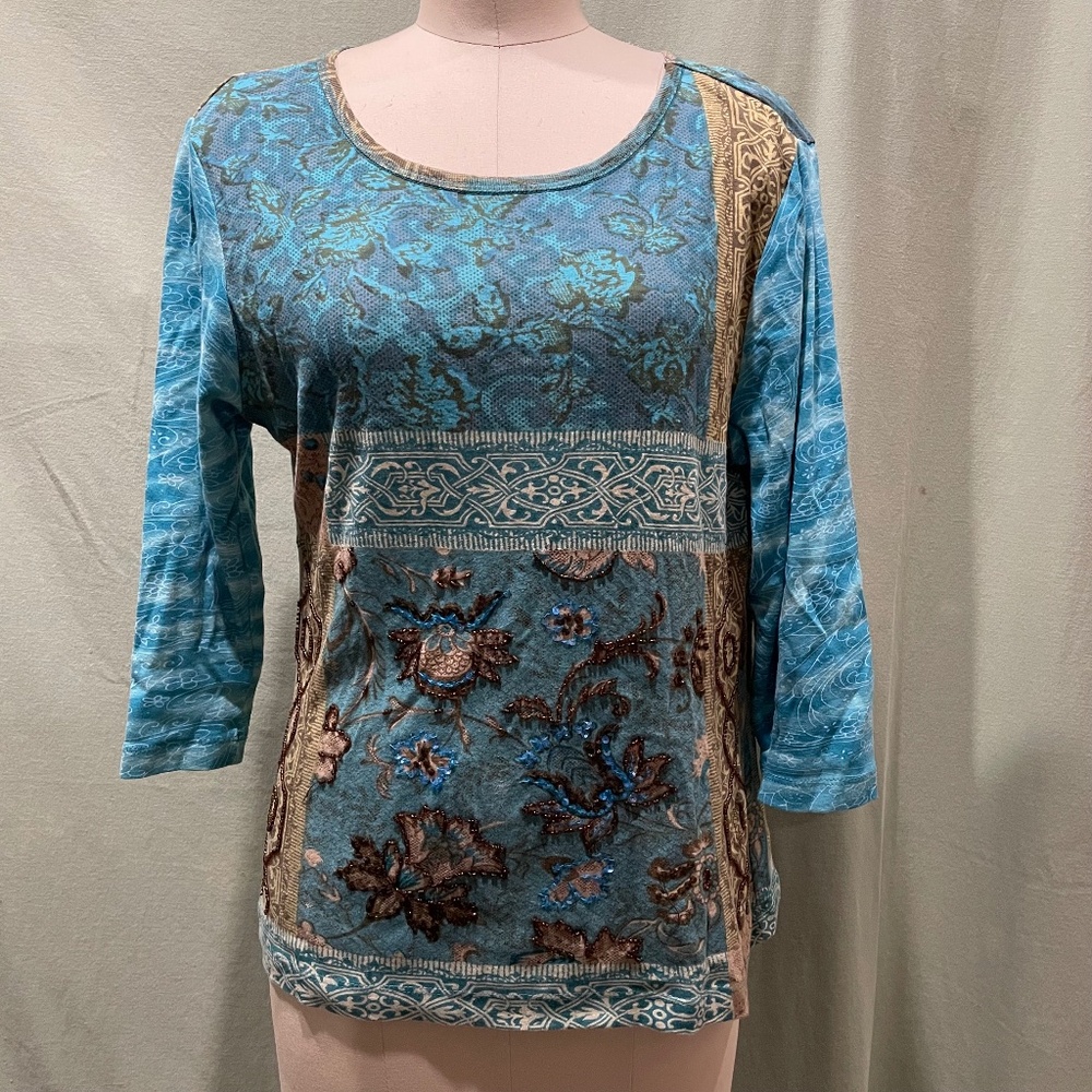 Coupe Beaded/Sequins Women's Top - Medium